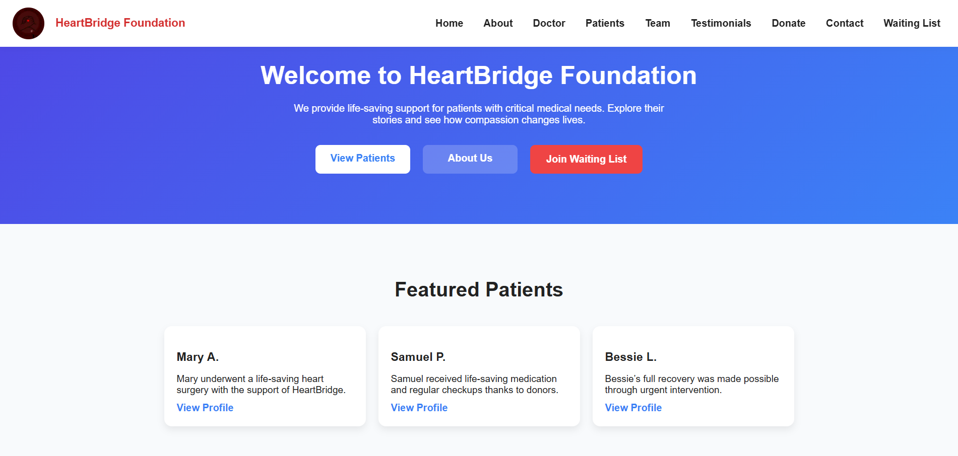 Dashboard screenshot
